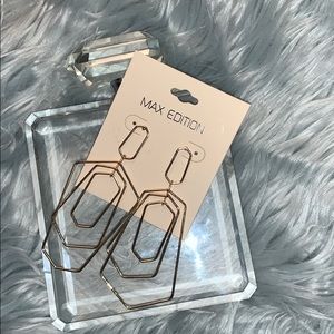 Max Edition 3D Gold Earrings NWT